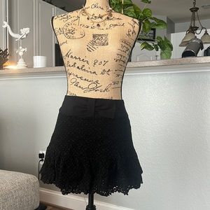 Lace Mini Skirt Black